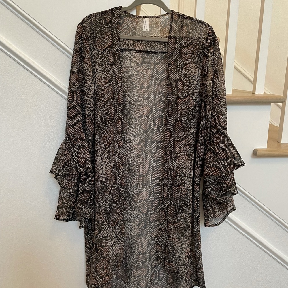 Beach coverup snake print